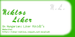 miklos liker business card